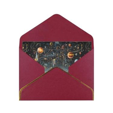 Imagem de SKKNT Cartões de felicitações com impressão de física para todas as ocasiões, convites de festa de aniversário de casamento, 12,7 x 15,2 cm