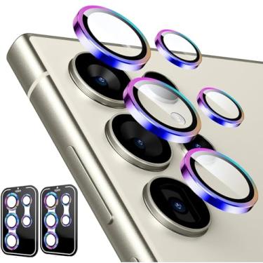 Imagem de Zeking (Conjunto de 2 protetores de lente para câmera Samsung Galaxy S26 Ultra 5G, claridade HD, ultrafino, vidro temperado 9H com bordas de alumínio, capa de lente de metal individual (azul)