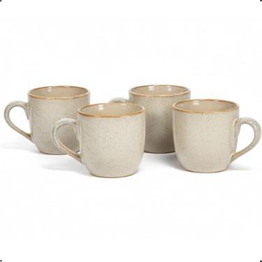 Imagem de Conjunto 4 Xícaras Cerâmica Brilhante 130ml(Bege)