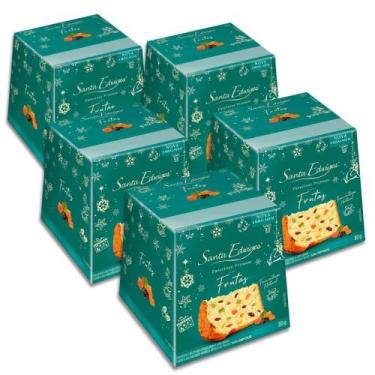 Imagem de Mini Panettone Tradicional Frutas Santa Edwiges Kit 5Un 80G