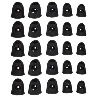 Imagem de PATIKIL Pontas de dedo de borracha, 5 tamanhos, 40 peças, protetor de dedo de guitarra de silicone, acessórios de tricô para costura manual de papel, classificação de dinheiro, contagem de guitarra