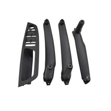 Imagem de Maçaneta interna da porta do carro, interruptor da janela lateral, moldura do painel, apoio de braço interno, guarnição compatível com BMW E70 E71 X5 X6 51416975777(Black)