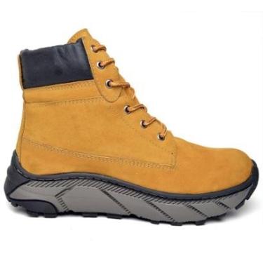Imagem de Bota SapatoFran Adventure Couro Cano Alto Cadarço Nobuck Coturno Masculina-Masculino
