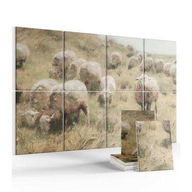Imagem de Painéis acústicos de arte de parede, painéis de parede à prova de som de 177 cm × 119 cm - pacote com 8 com 60 abas adesivas, painéis decorativos de absorção de som para sala de estar e estúdio de