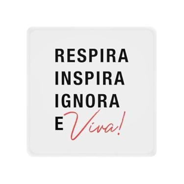 Imagem de Luminária Box Slim LED USB, Branca, 20x18x5cm, com Frase Motivacional, Iluminação Suave, para Parede ou Bancada