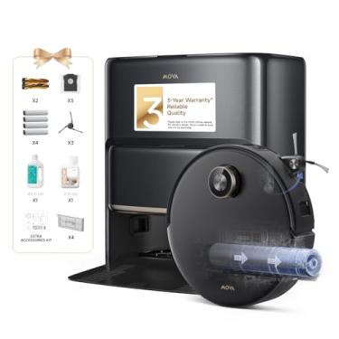 Imagem de MOVA Z60 Ultra Roller Robô Aspirador e Esfregão Completo, Sucção de 28.000Pa, Rolo Flutting em Tempo Real Auto-Lavagem, Escudo Automático de Carpete, Extensível para Limpeza de Borda, Escova DuoBrush