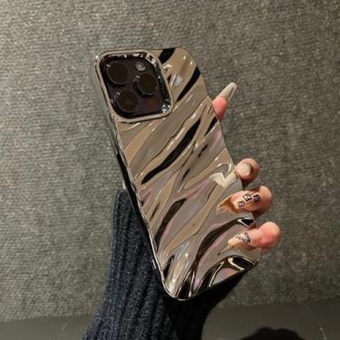 Imagem de Capa para celular com padrão de ondulação suave na água para iPhone 11 12 13 14 15 16 17 Pro Max X Xs Max XR 7 8 Plus SE 2020 Air Bumper Cases, A4, para iPhone 16