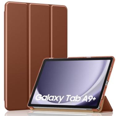 Imagem de MoKo Capa para Galaxy Tab A9 Plus/A9+ 11 polegadas 2023, capa inteligente rígida de policarbonato translúcido para tablet Galaxy Tab A9 Plus SM-X210/X216/X218, despertar/hibernar automaticamente