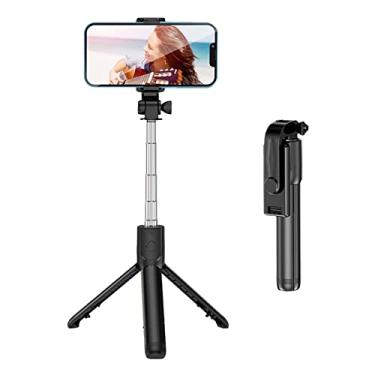 Imagem de aqxreight Tripé de Vídeo Ao Vivo Selfie Stick Telescópico de Aço Inoxidável Dobrável Portátil Selfie Rod Com Controle Remoto Rosa Horizontal e Vertical Pode a Lata Graduar Seu 360 Incrível você