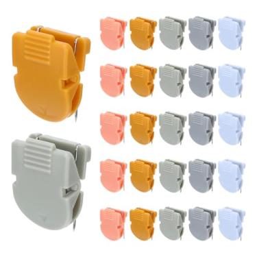 Imagem de 25 peças de clipes de cubo para paredes de tecido, acessórios de cubículo de escritório para trabalho, ganchos de painel de partição de escritório para pendurar fotos, notas, lembretes, cabos de dados