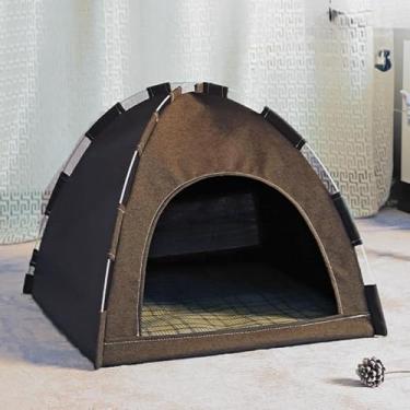 Imagem de Tenda para Pets com Almofada – Barraca Confortável e Aconchegante para Gatos e Cães Pequenos(Marrom)