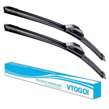 Imagem de Lâminas de limpador de para-brisa automotivo premium de 53 cm + 53 cm para todas as estações de borracha natural J-Hook (pacote com 2)