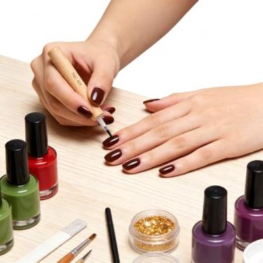 Imagem de Conjunto de pincéis de esmalte de unhas 50 peças de cerdas macias descartáveis de plástico para imersão líquida, ferramentas de manicure de uso único para design e aplicação de arte de unhas