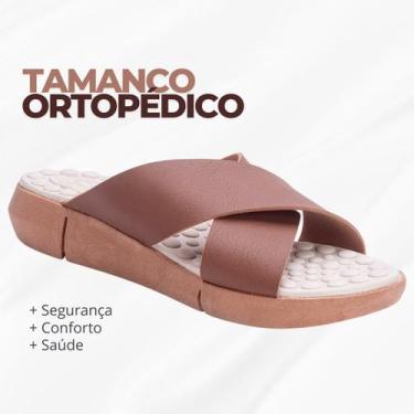 Imagem de Sandália ortopédica feminina tamanco massageador tamanho 34 ao 40 - De