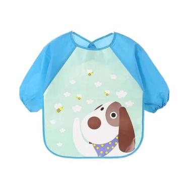 Imagem de Babadores Impermeáveis De Manga Longa Para Bebês, Avental Infantil De 
