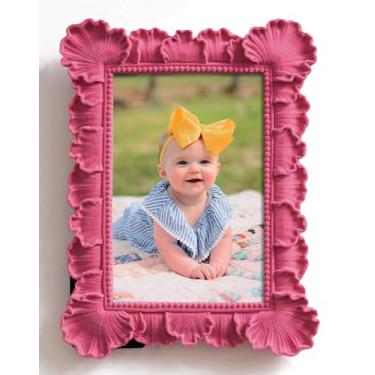 Imagem de FOLKOR Moldura rosa de 10 x 15 cm para decoração de mesa de mesa, moldura fofa de folha com toque de veludo para pinturas de diamante, pôsteres, molduras modernas de parede de galeria para decoração