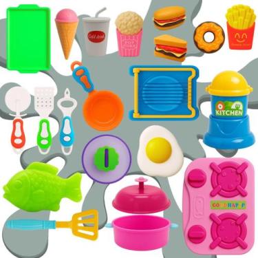 Imagem de Comidinha Brinquedo Peixe Sorvet Cozinha Fogão Panela Lanche - Produto