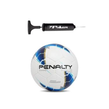 Imagem de Kit Bola Futebol De Campo Penalty Brasil 70 Pró XXIII + Bomba de Ar Preta-Unissex