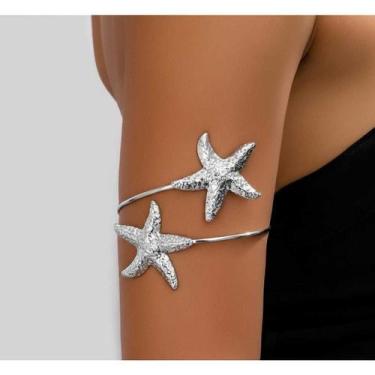 Imagem de Bracelete Braço Boho Chic Estrelas do Mar Ajustável  Estilo e Elegânci