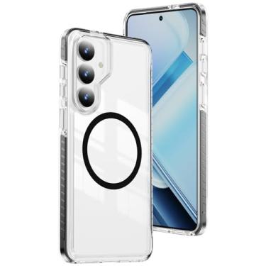 Imagem de COTDINFOR Capa transparente para Samsung Galaxy S26 Plus, [compatível com MagSafe] [Proteção contra quedas de grau militar] Capa de telefone magnética à prova de choque TPU transparente para Samsung