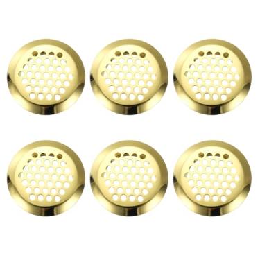 Imagem de PATIKIL Aberturas de ar circulares de 1,4 polegadas (35 mm), pacote com 6 grelhas de ventilação de aço inoxidável Soffit Grade de malha redonda para cozinha, banheiro, sapato, armário, guarda-roupa