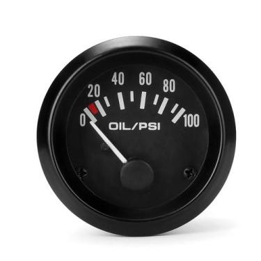 Imagem de Manômetro De Pressão De Óleo Automotivo 52mm 0~100PSI 12V Com Sensores