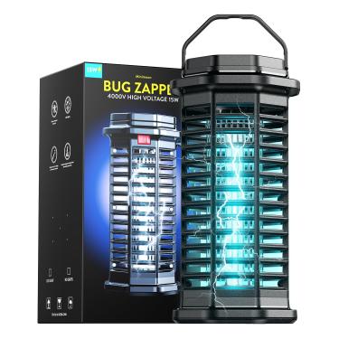 Imagem de Minimoon Zapper de insetos ao ar livre, 4200 V Zapper elétrico para mosquitos, interior IPX4, à prova d'água, armadilhas elétricas para moscas, cabo de 1,2 m, armadilha de insetos para quintal