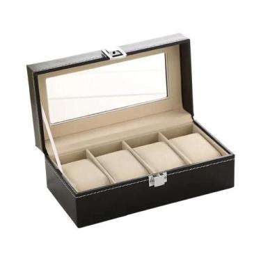 Imagem de Caixa Organizadora De Relógios Em Couro PU Com 2-12 Compartimentos, Es
