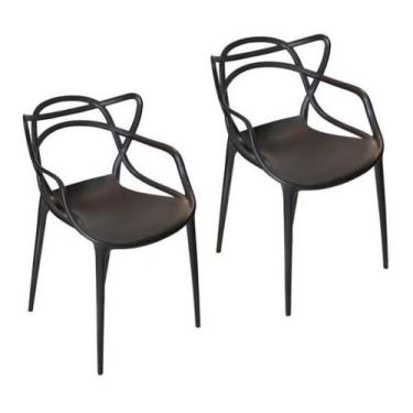 Imagem de Conjunto Com 2 Cadeiras Allegra Preta - Universal Mix