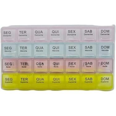 Imagem de Organizador de Remédios Portátil para Uso Diário Estojo Prático para Comprimidos e Vitaminas