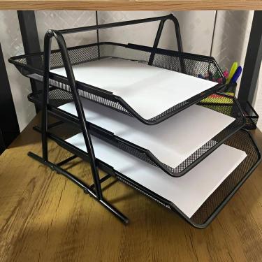 Imagem de Suporte Organizador De Documento Papel A4 3 Bandejas