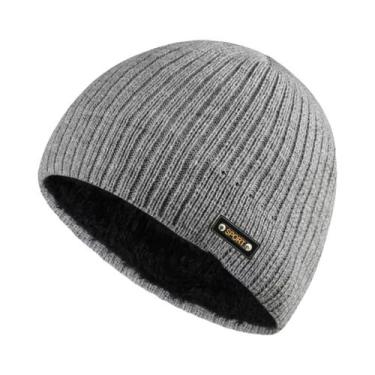 Imagem de Gorro Unissex De Veludo Tricotado Quente E Grosso Com Proteção Para as