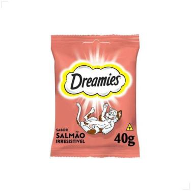 Imagem de Petisco Dreamies para Gatos Adultos 40 g Sabor:Carne, Salmão