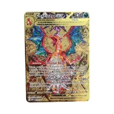 Imagem de Cartão Metálico Pokémon De 10.000 Pontos Arceus Charizard Mewtwo Vmax 