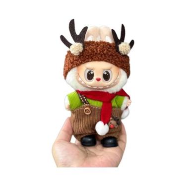 Imagem de Conjunto De Acessórios De Natal Labubu Com Roupa Vermelha Para Bonecas