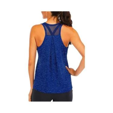 Imagem de Camiseta Feminina De Yoga Sem Mangas De Secagem Rápida, Blusa Solta Pa