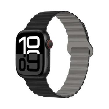 Imagem de Pulseira Esportiva Magnética De Silicone 42mm 44mm 45mm 46mm 49mm Para