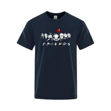 Imagem de Camiseta Masculina 100% Algodão Com Estampa Engraçada De Amigos, Camis