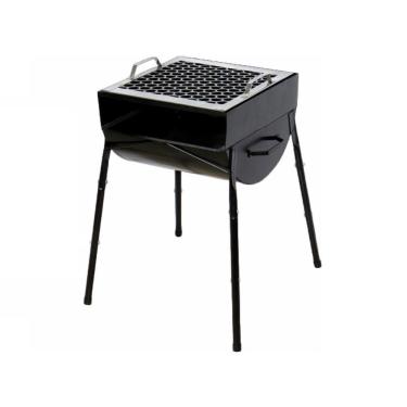 Imagem de Churrasqueira Praia Campo Em Aço Pé E Grelha Fe 75X36X30Cm
