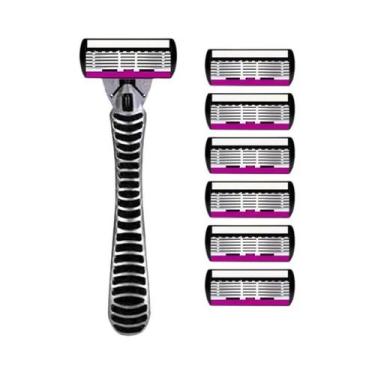 Imagem de Lâmina De Barbear Masculina De Aço Inoxidável Alemão De 6 Camadas, Car