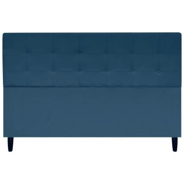 Imagem de Cabeceira Cama Ivy King Ivy 195 Cm Suede Azul-marinho, Suede