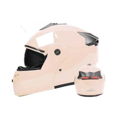 Imagem de Lanterna Traseira LED Unissex Para Capacete De Motocicleta Com Espelho