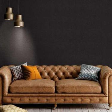 Imagem de Papel De Parede Famous Garden Aspecto Têxtil Preto 371781