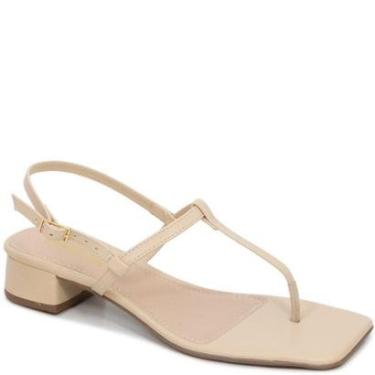 Imagem de Sandália Salto Bloco Bico Quadrado Sapato Show 823415699-Feminino