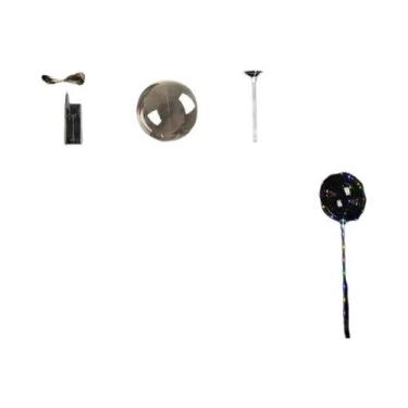 Imagem de Balões LED Luminosos Com Cordão De Luz E Bastões Para Decoração De Fes