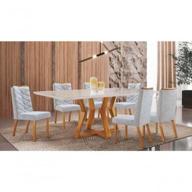 Imagem de Sala De Jantar Maciça 6 Cadeiras 1,60 Florença Sala Nobre