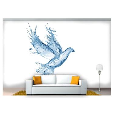 Imagem de Papel De Parede Pomba Voando Água Arte 3D Anm104