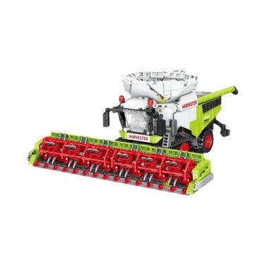 Imagem de Brinquedo De Construção Infantil: Trator, Colheitadeira E Caminhão De 