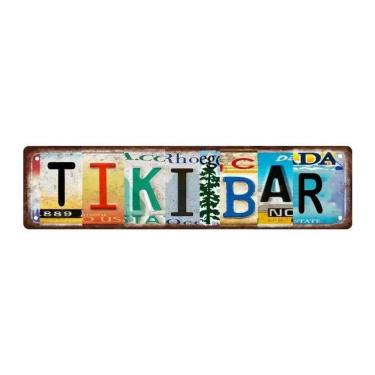 Imagem de Placa de parede vintage Tiki Bar Iron Painting para decoração de bar doméstico