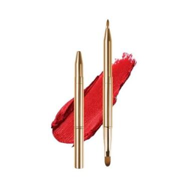 Imagem de Pincel De Batom Retrátil De Ponta Dupla Feminino, Aplicador Profission